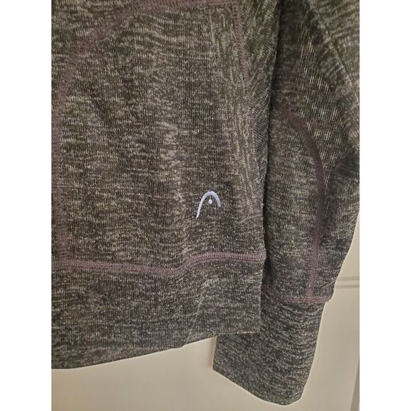 Women's HEAD Lightweight Breathable Gray 1/4 Zip Hoodie with Pockets Size Small - Picture 4 of 11